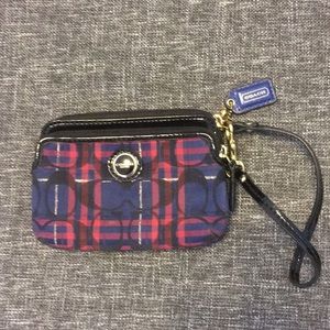 Pink/purple coach Wristlet Wallet